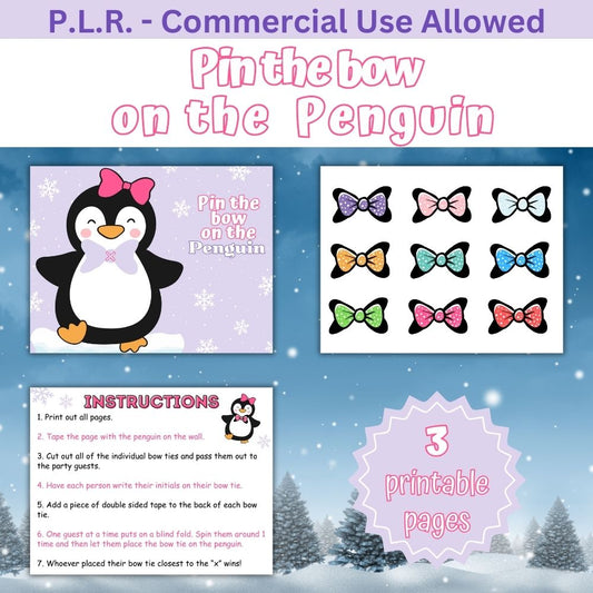 PLR Pin the Bow on the Penguin
