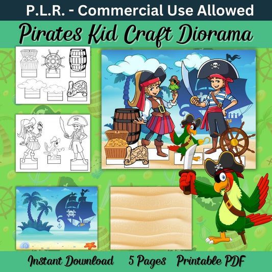 PLR Pirates Kids Craft Diorama