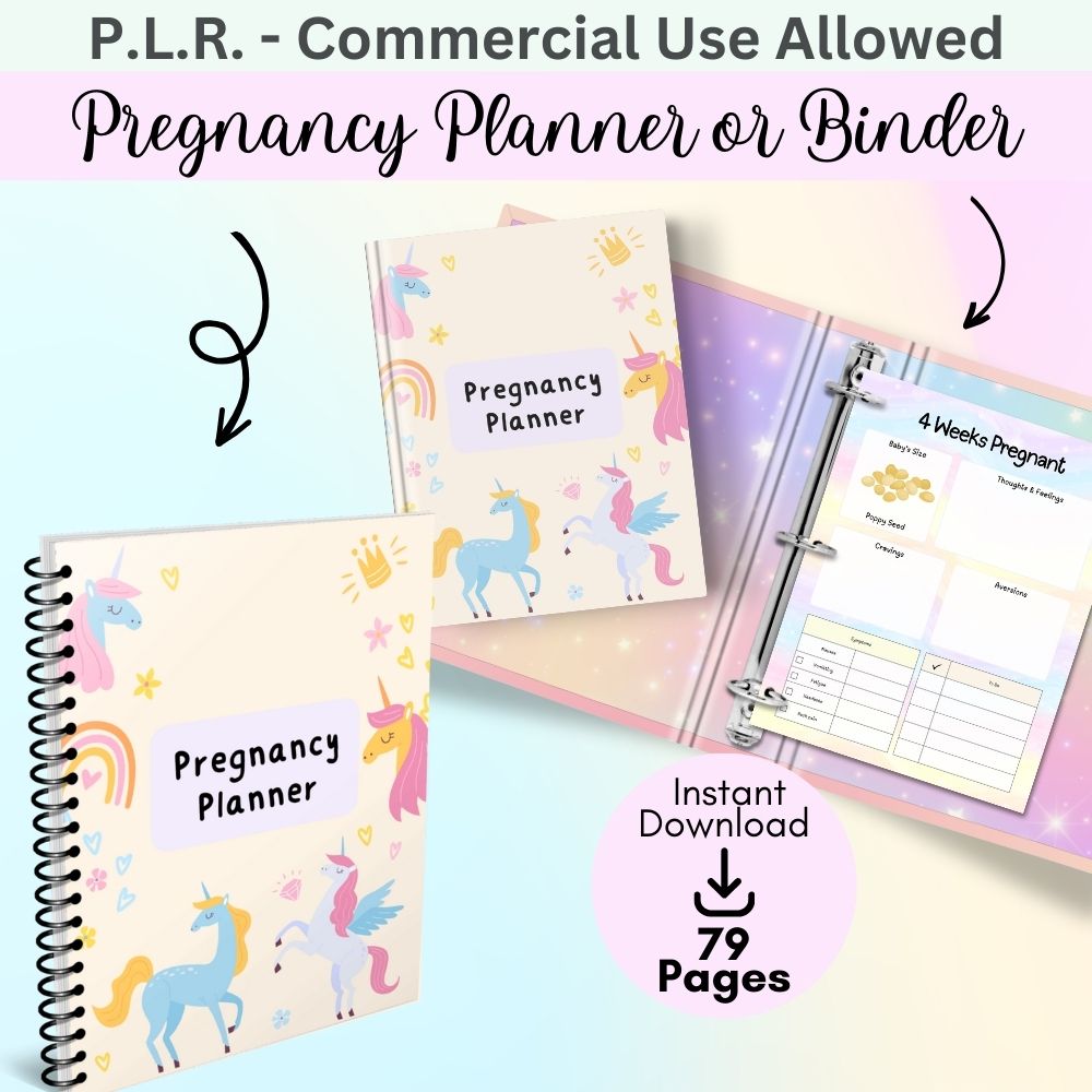 PLR Pregnancy Planner - Colorful Design