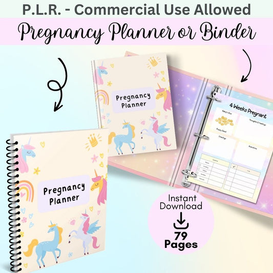 PLR Pregnancy Planner - Colorful Design