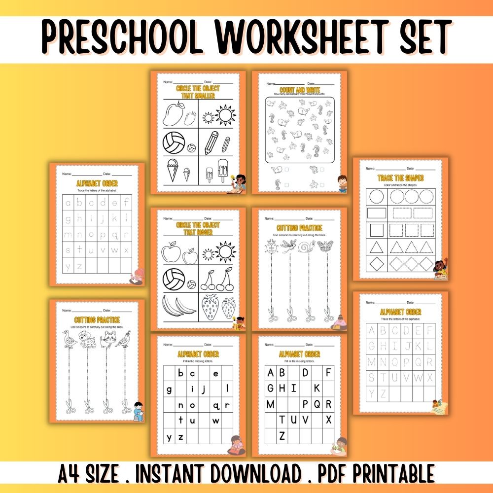 PLR Preschool Worksheets