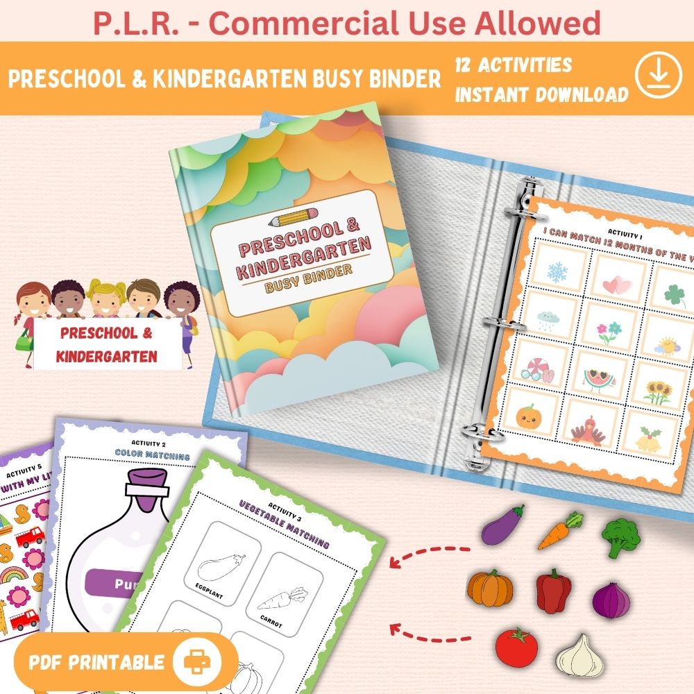 PLR Preschool & Kindergarten Busy Binder