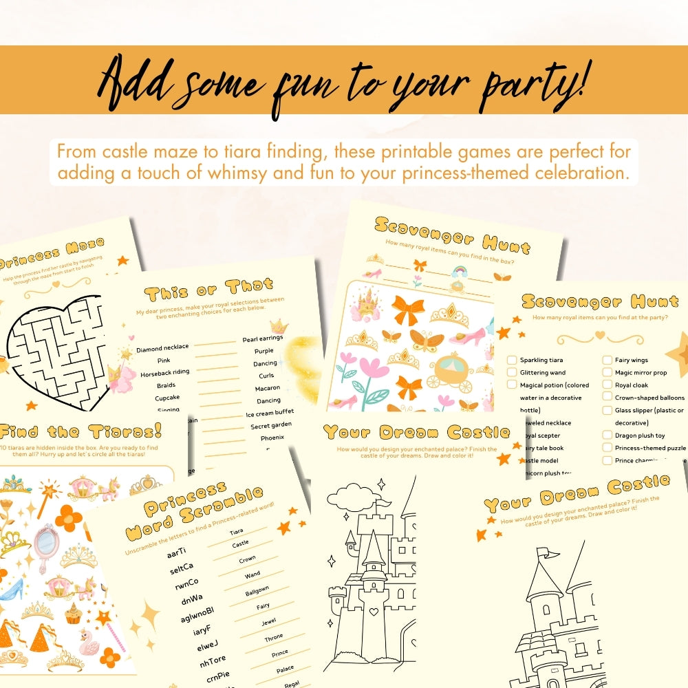 PLR Yellow Birthday Party Game Bundle