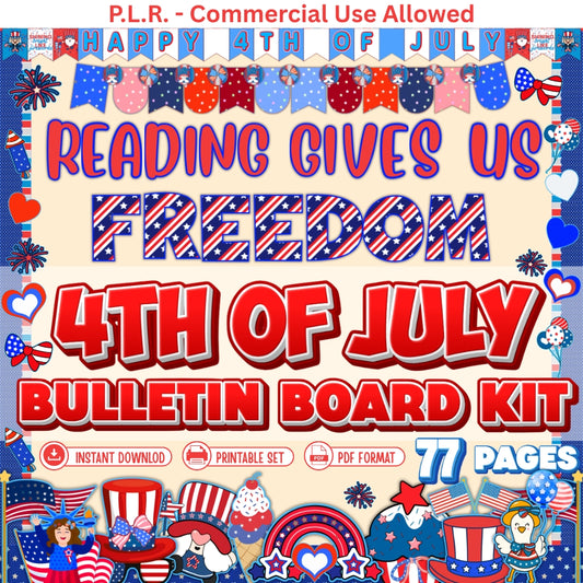 PLR Printable 4th of July Bulletin Board Kit