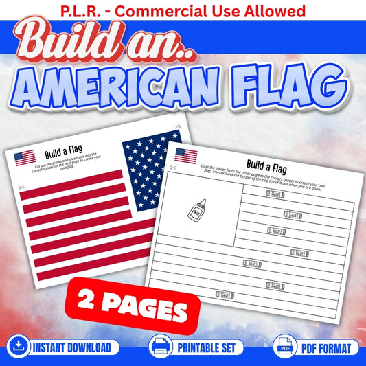 PLR Printable Build an American Flag