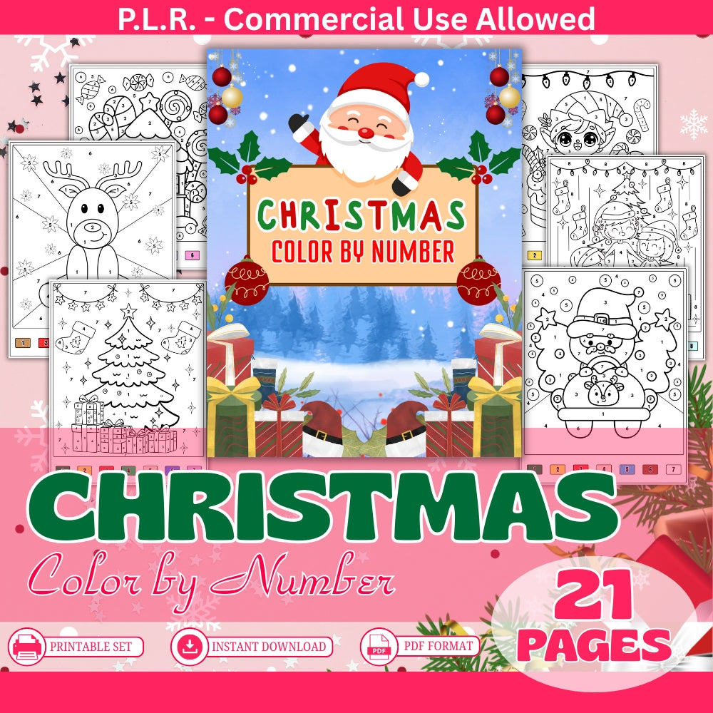 PLR Christmas Color by Number