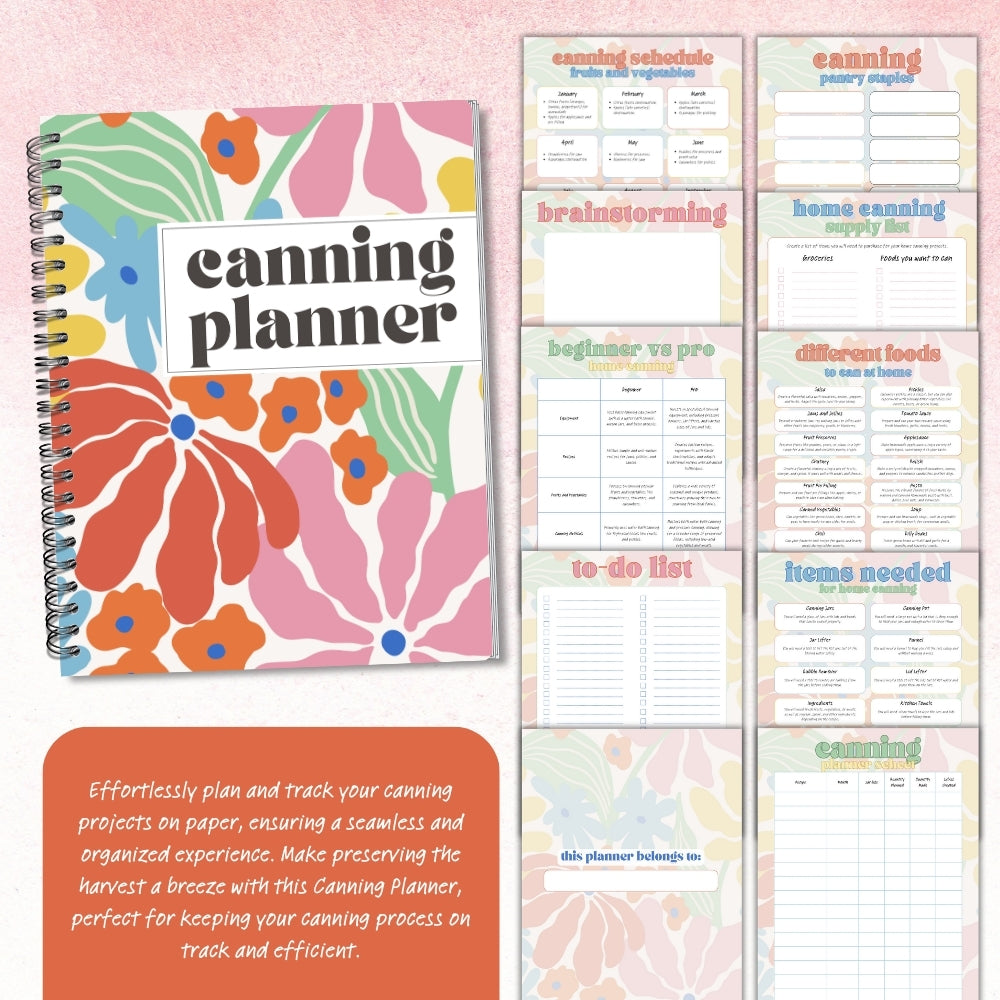 PLR Colorful Canning Planner