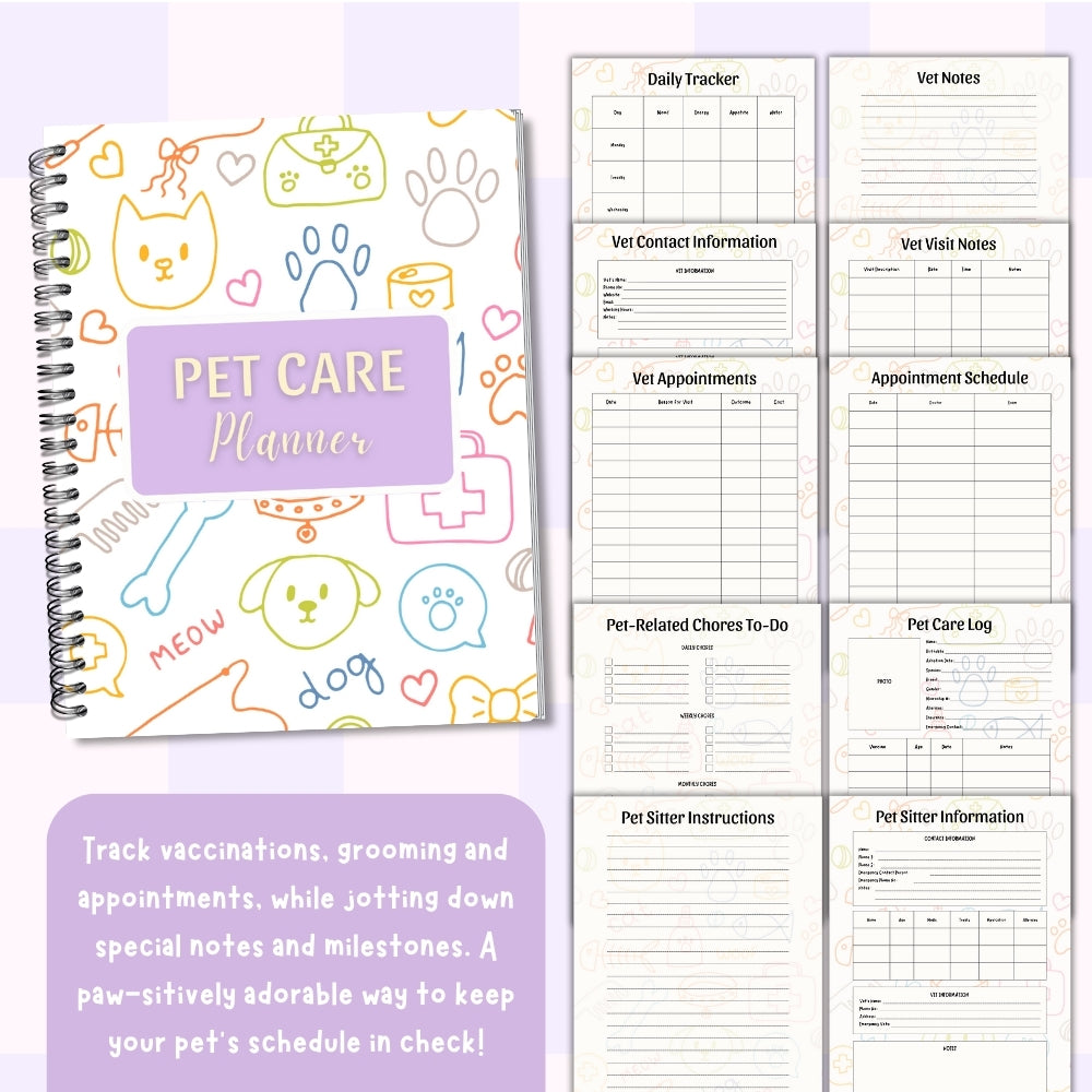 PLR Colorful Pet Planner