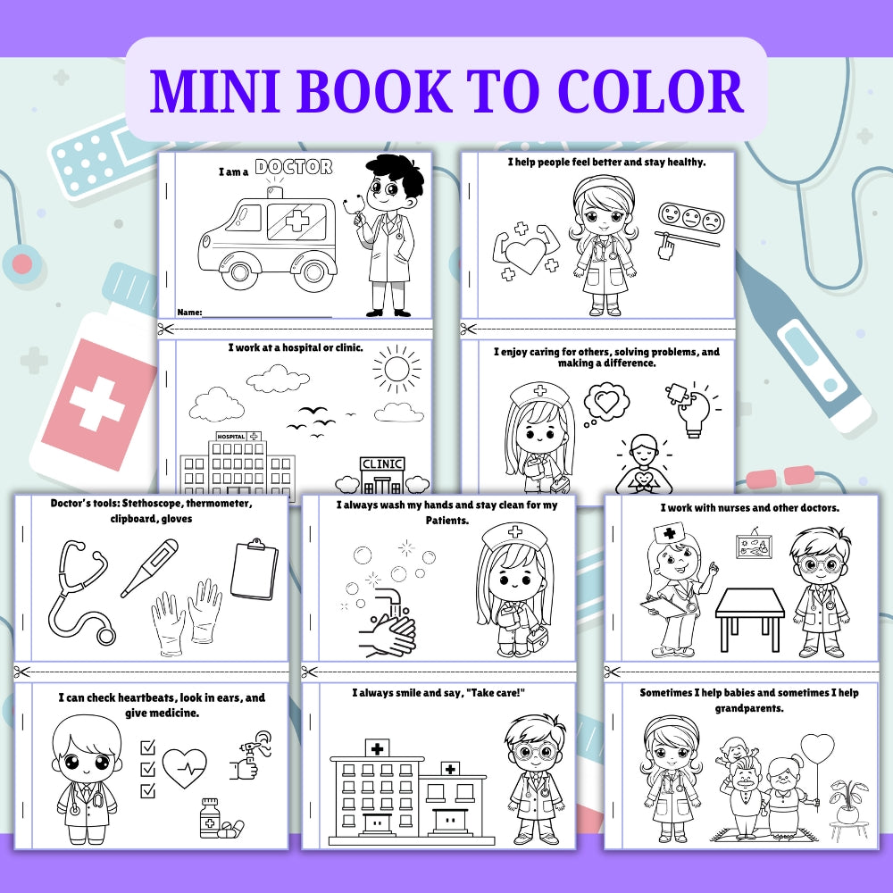 PLR Kids Doctor Themed Activity Pack