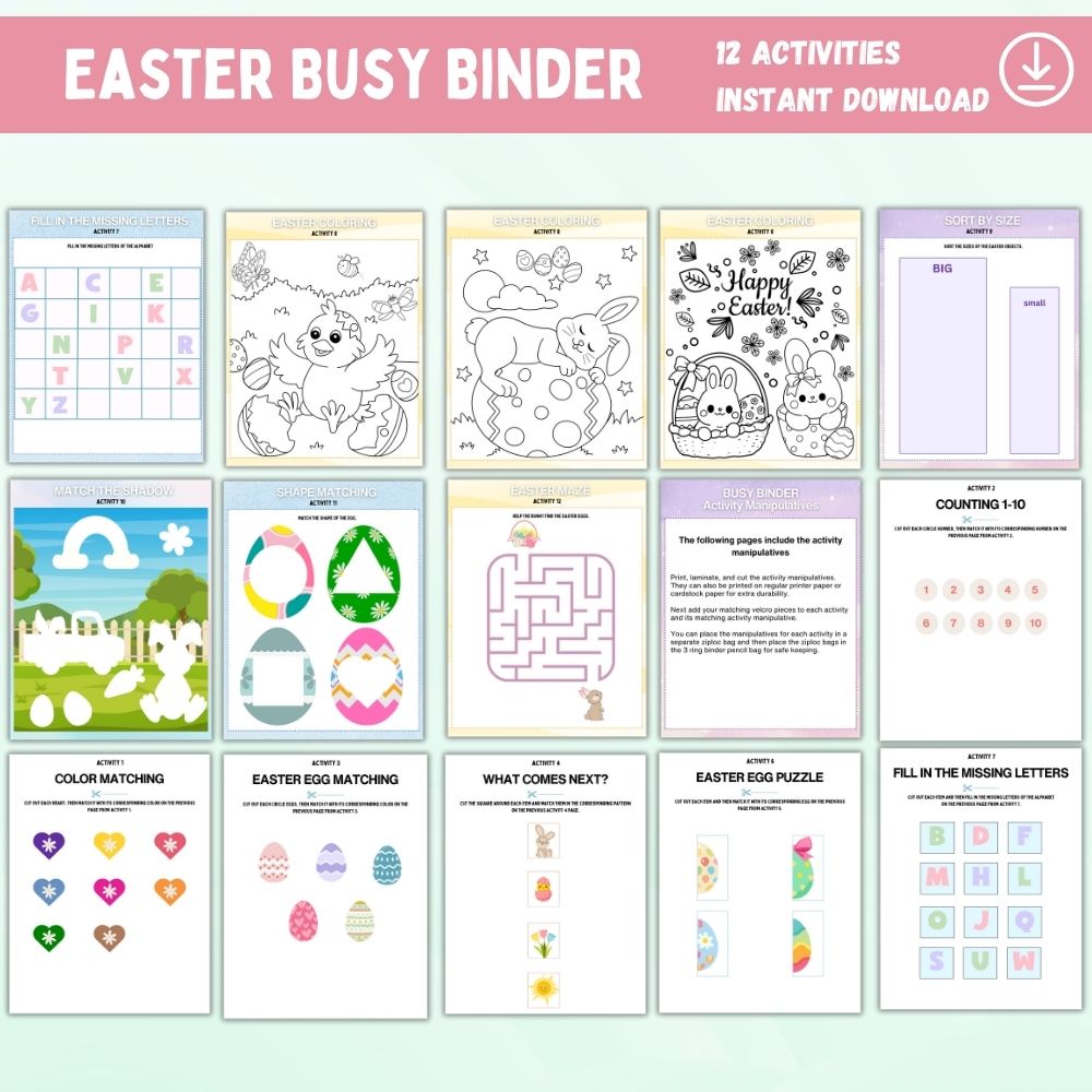 PLR Easter Busy Binder