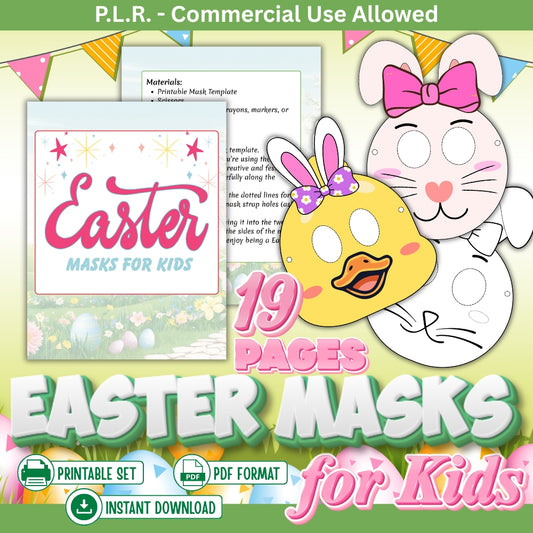 PLR Easter Masks for Kids