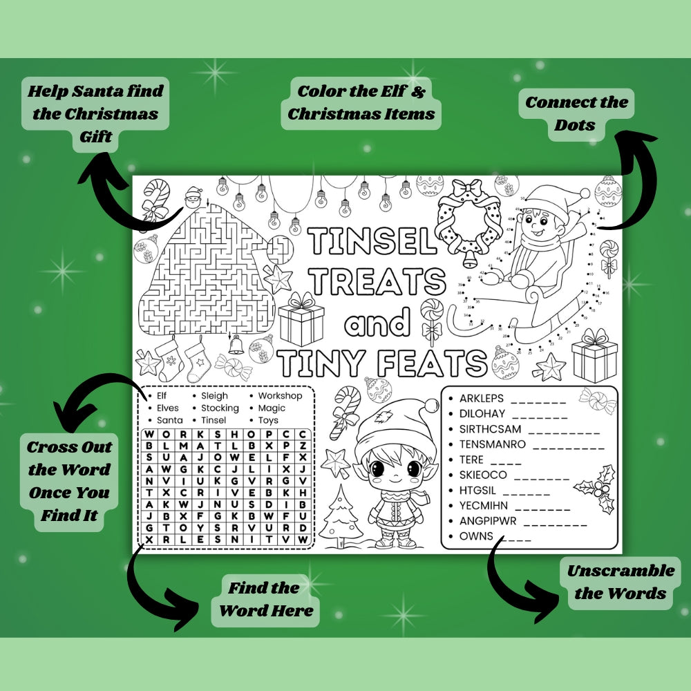 PLR Elf Placemats