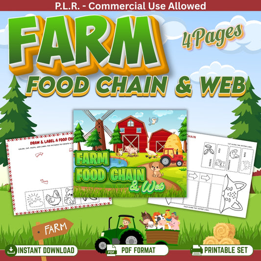PLR Printable Farm Food Web and Food Chain
