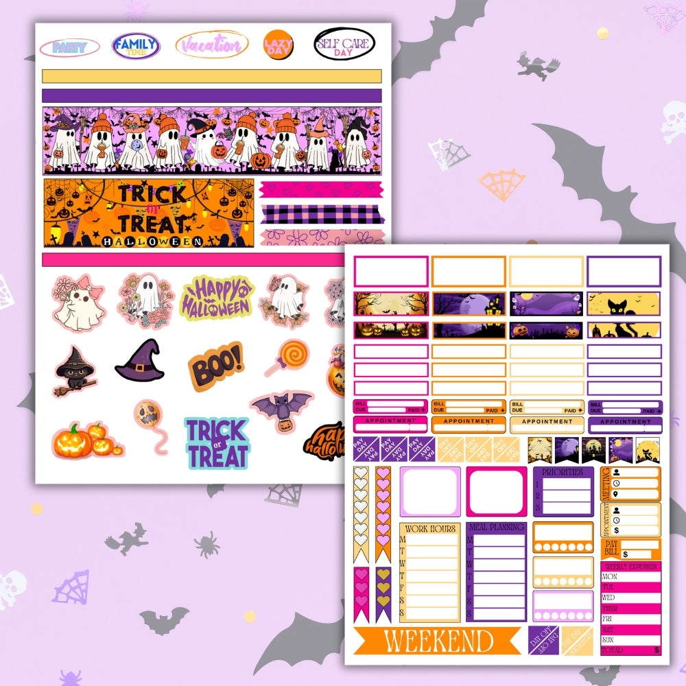 PLR Halloween Planner Stickers