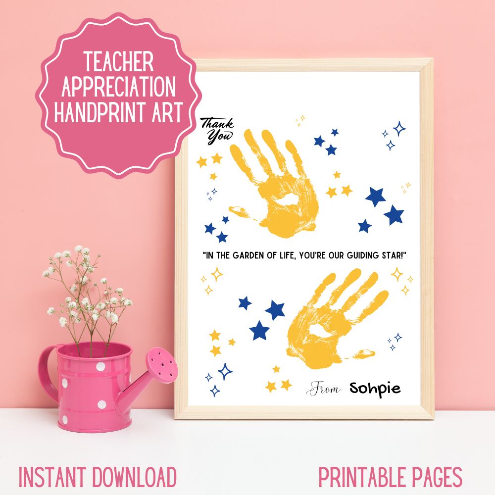 PLR Teacher Appreciation Handprint Art