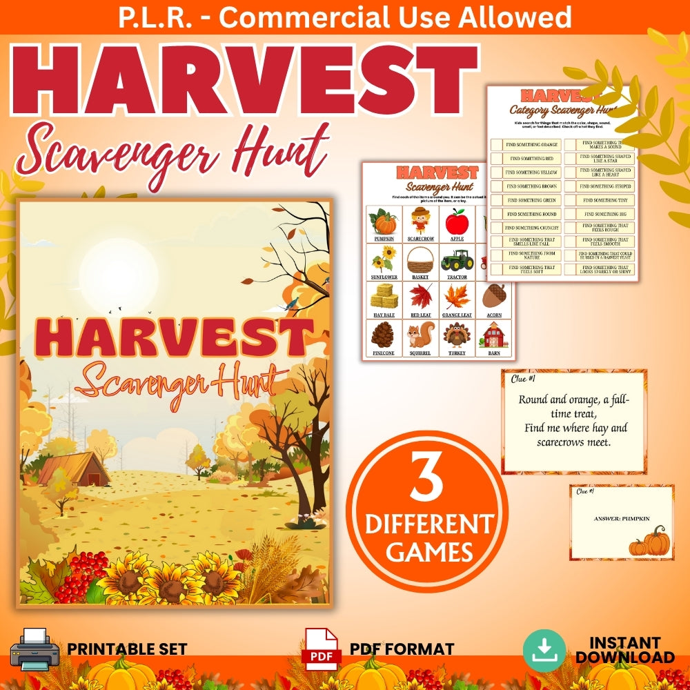 PLR Harvest Scavenger Hunt