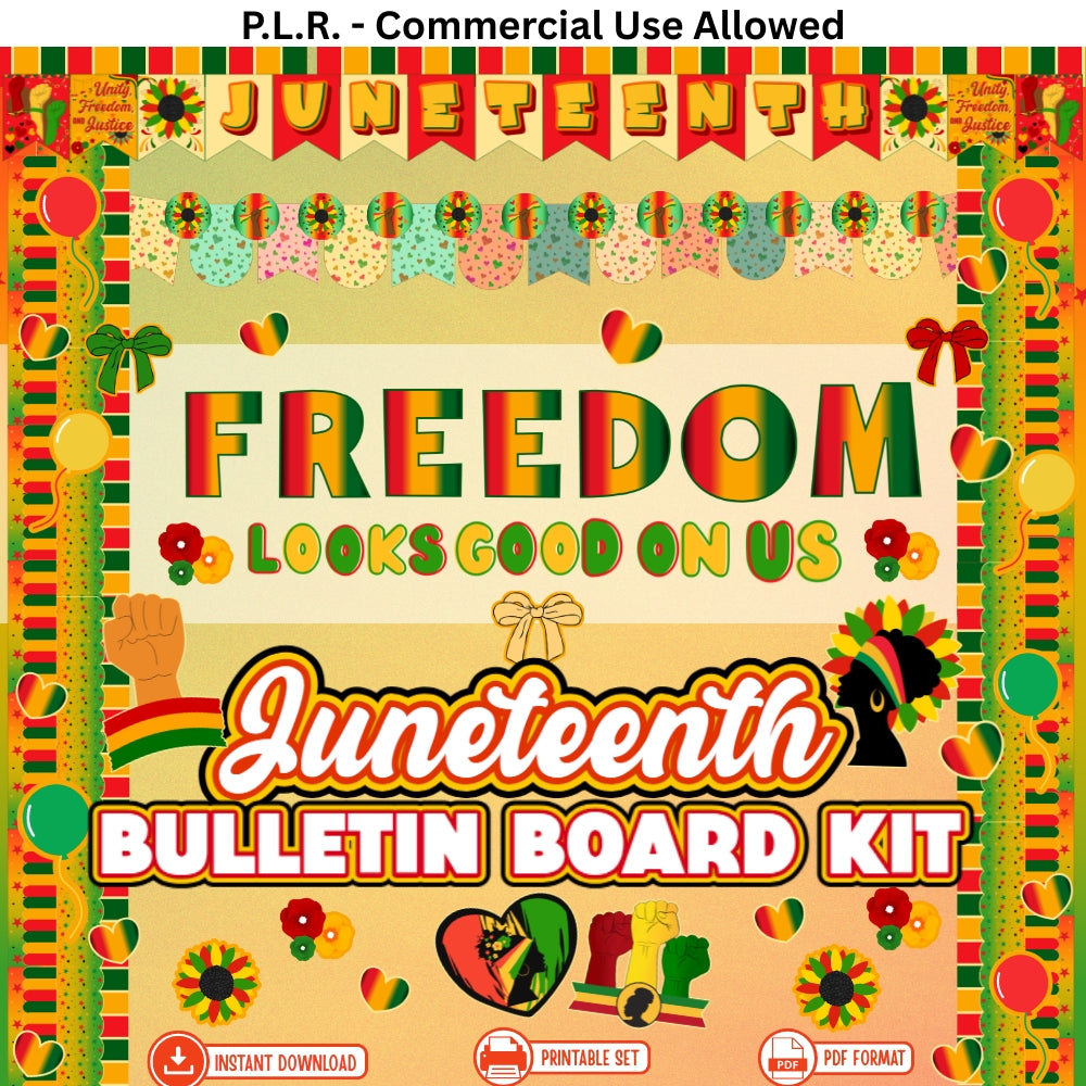 PLR Printable Juneteenth Bulletin Board Kit