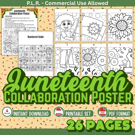 PLR Printable Juneteenth Collaboration Poster