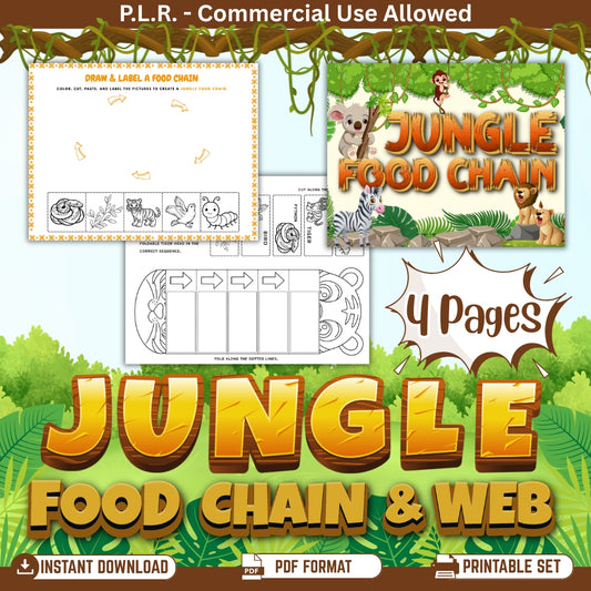 PLR Printable Jungle Food Web and Food Chain