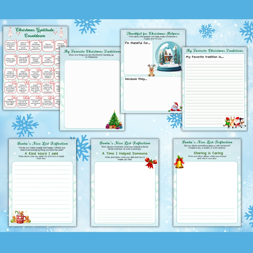 PLR Kids Christmas Gratitude Journal