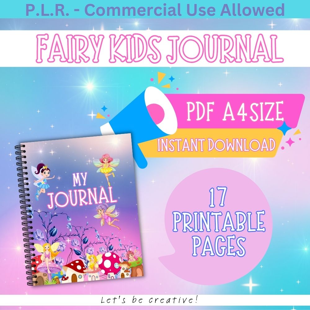 PLR Kids Fairy Journal