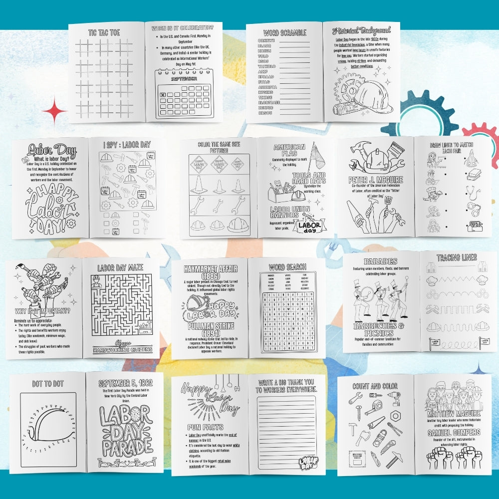 PLR Labor Day Fact Activity Booklet