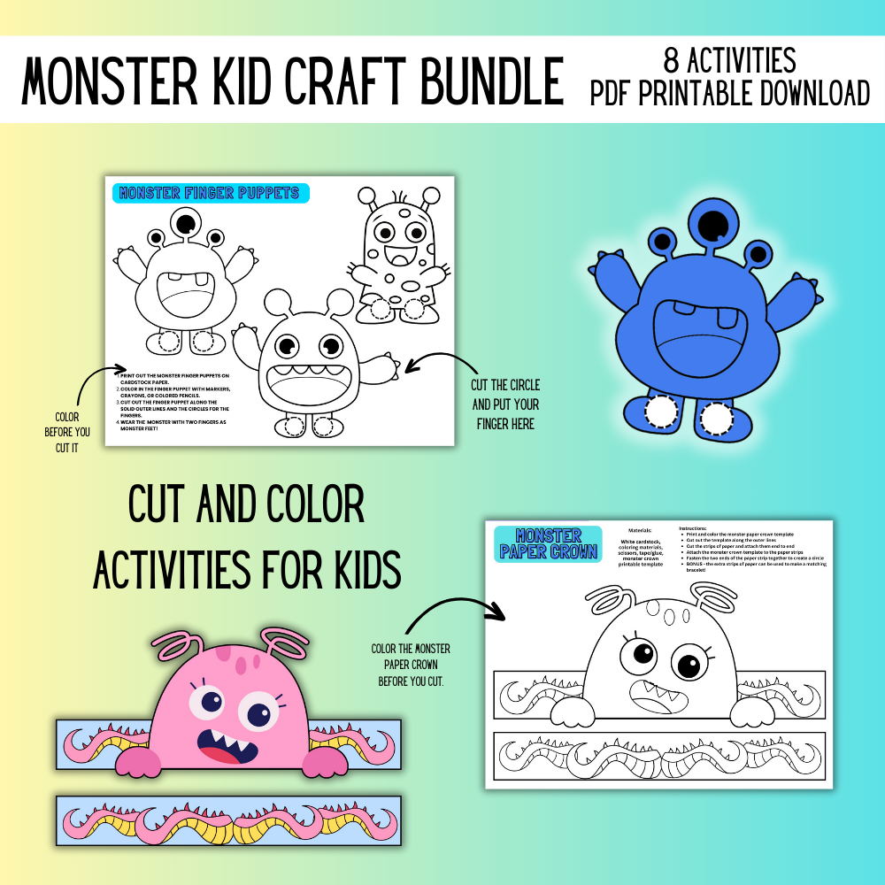 PLR Monsters Kid Craft Bundle