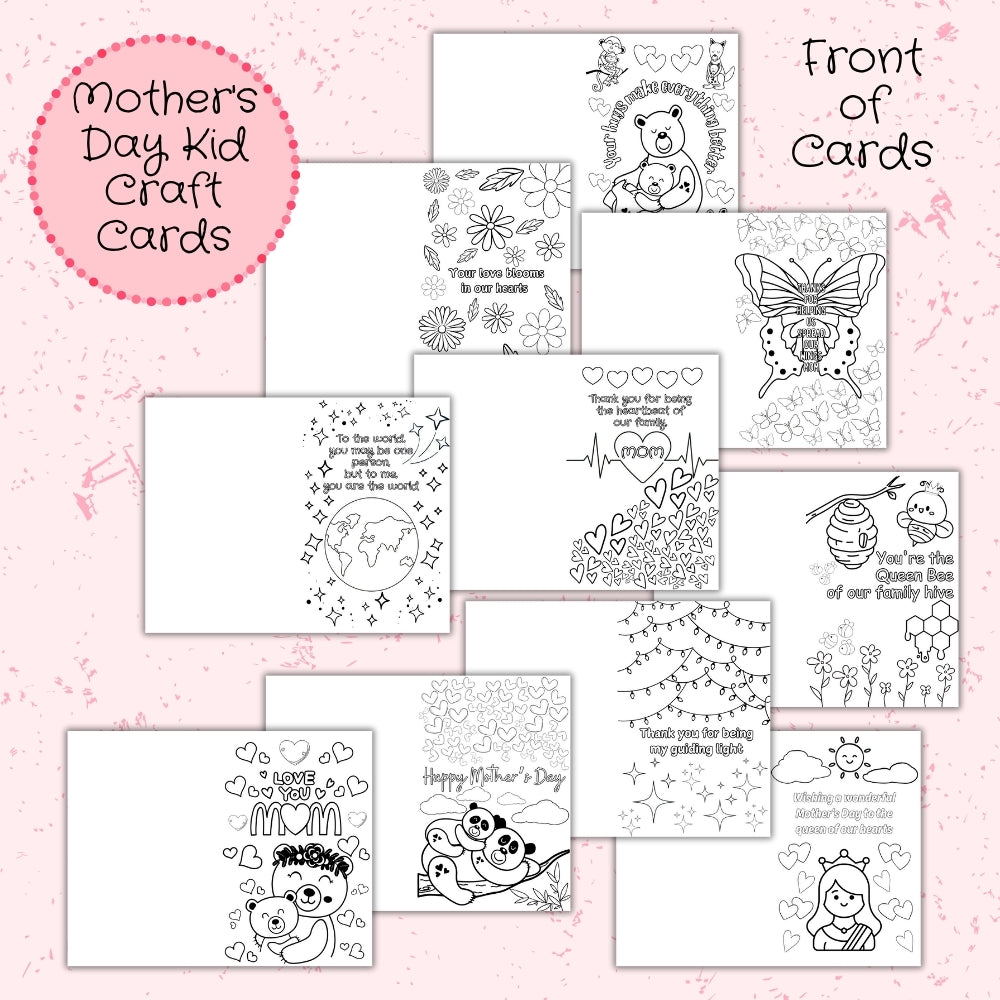 PLR Mother's Day Cards Kid Craft