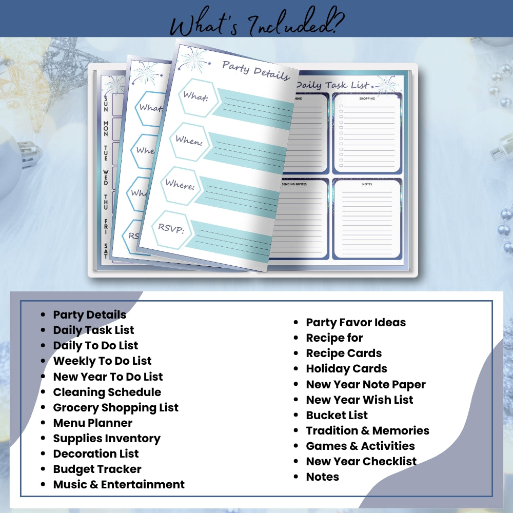 PLR New Year Party Planner