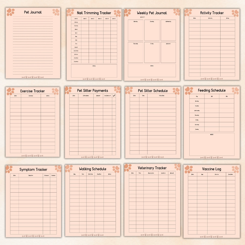 PLR Orange Pet Planner