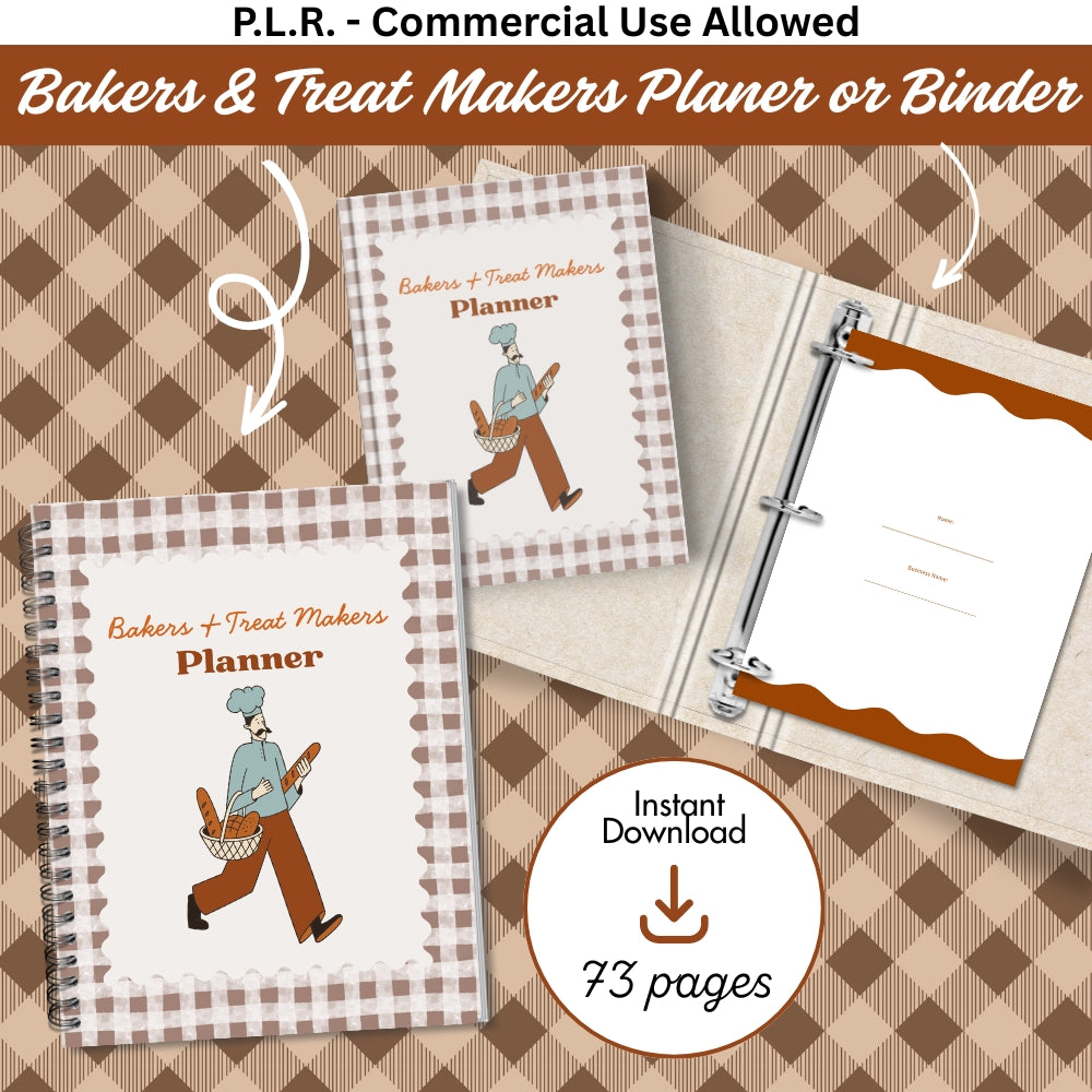 PLR Printable Baker & Treat Maker Planner