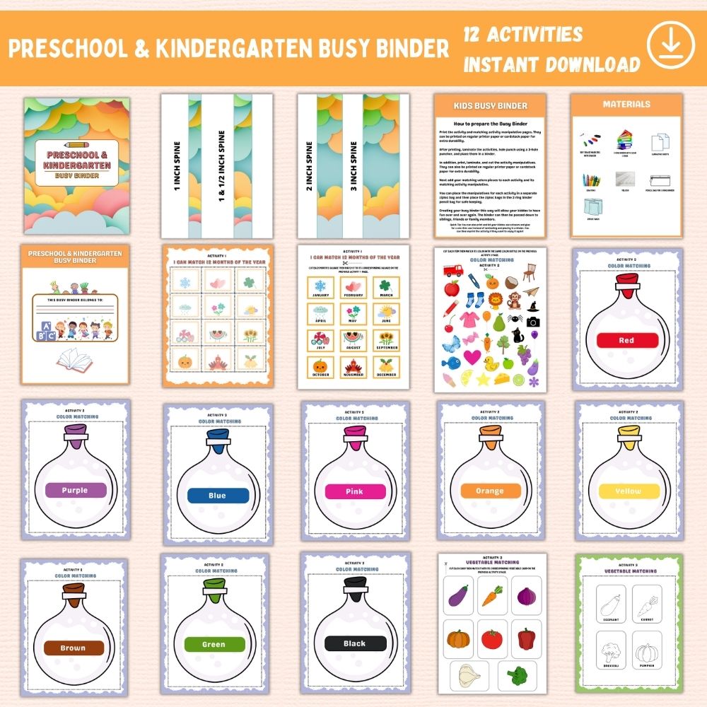 PLR Preschool & Kindergarten Busy Binder