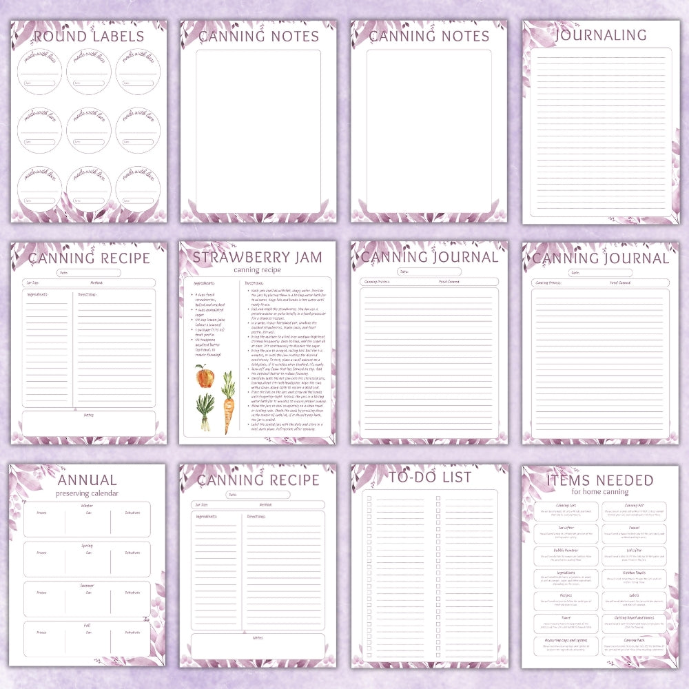 PLR Purple Canning Planner