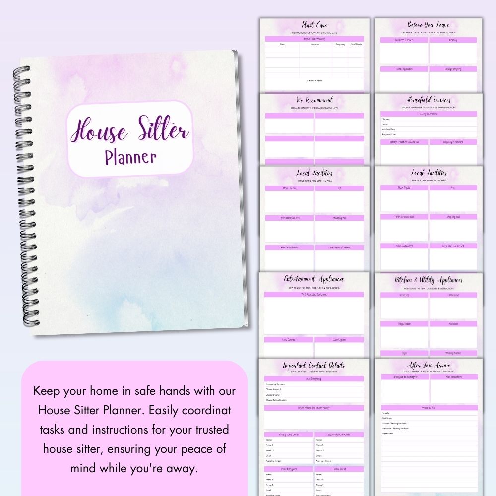 PLR Purple House Sitter Planner