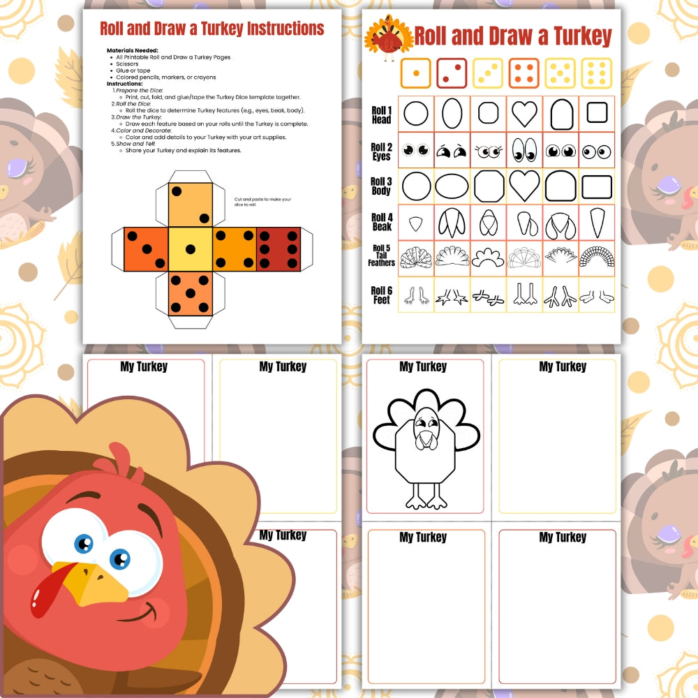 PLR Roll and Draw a Turkey