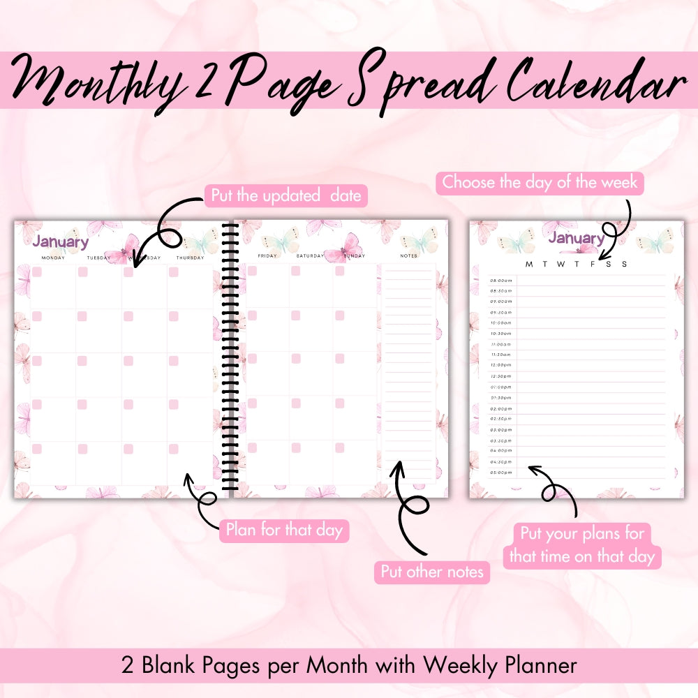 PLR Social Media Planner - Butterfly Theme