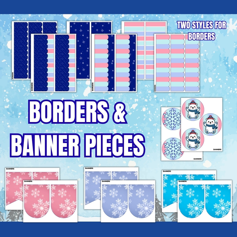 PLR Winter Themed Bulletin Board Kit