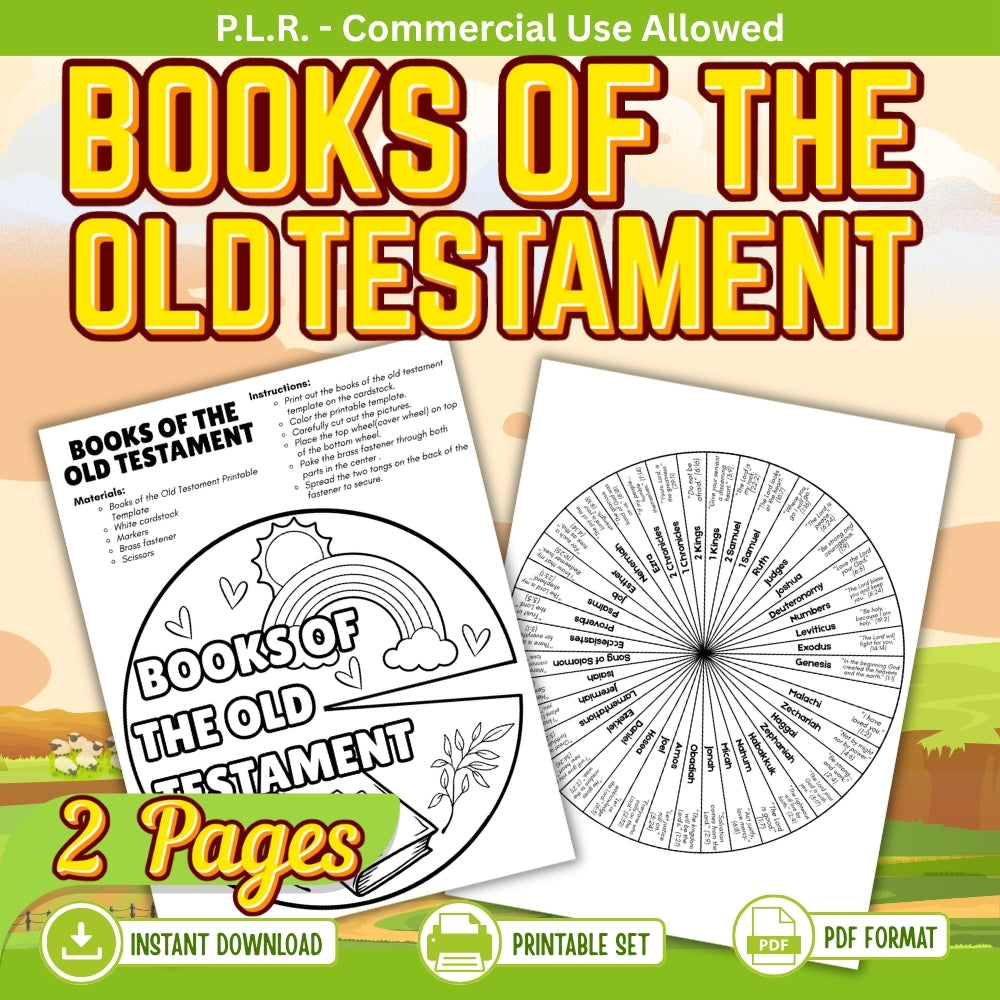 PLR Printable Old Testament Spinner Wheel