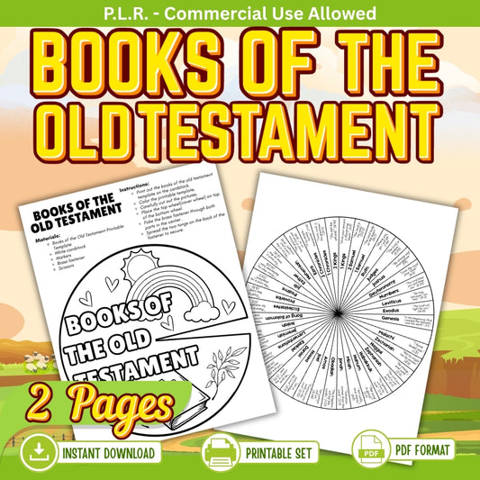 PLR Printable Old Testament Spinner Wheel