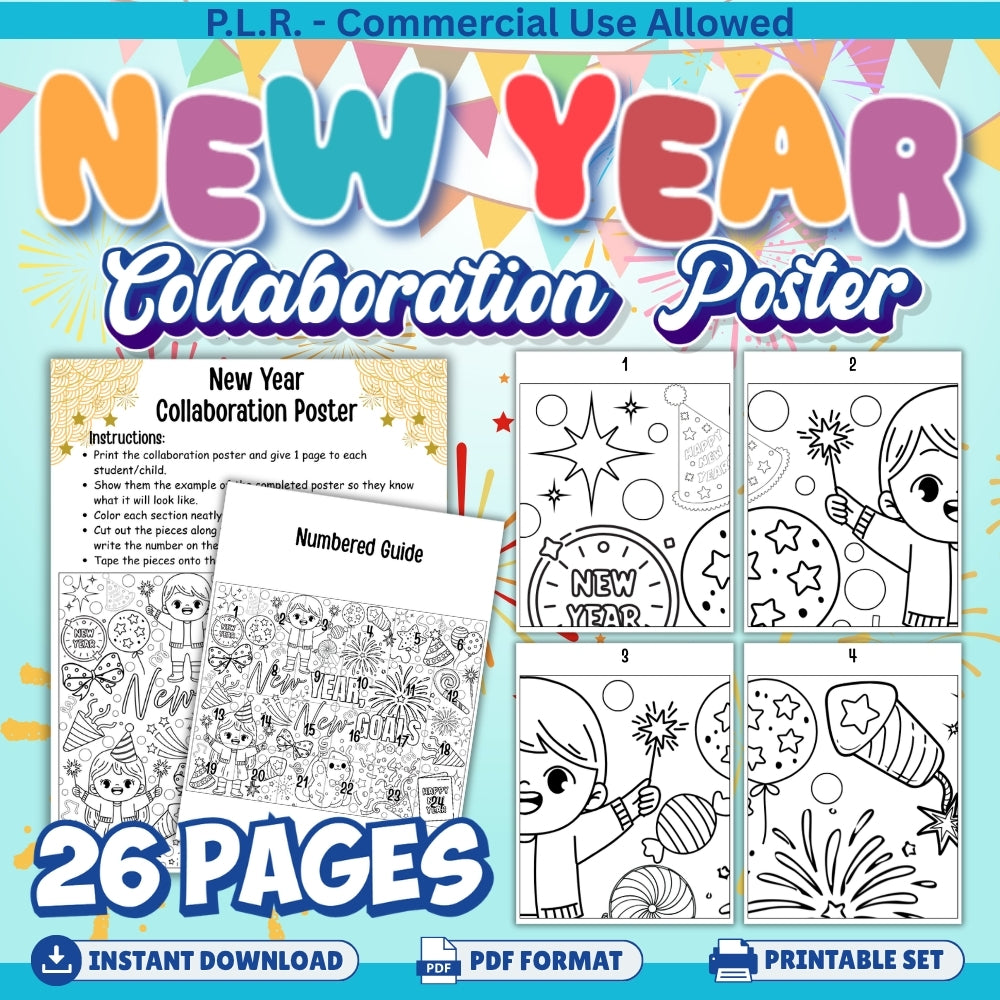 PLR Printable New Year Collaboration Poster
