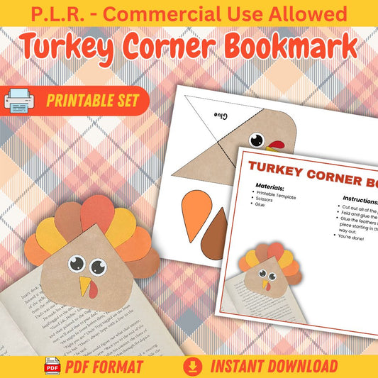 PLR Turkey Corner Bookmark