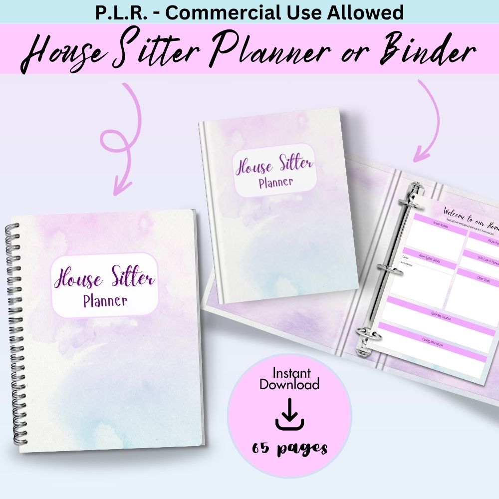 PLR Purple House Sitter Planner – plr-printables-store