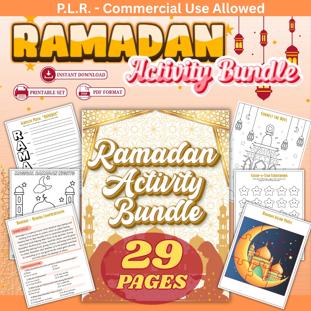 PLR Ramadan Activity Bundle