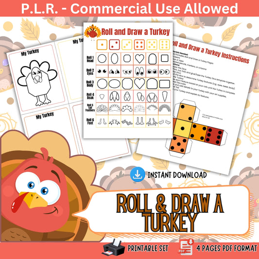 PLR Roll and Draw a Turkey