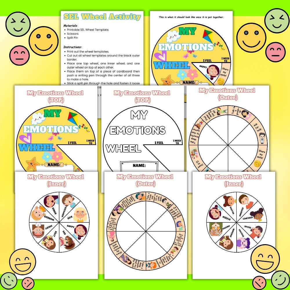 PLR SEL (Social Emotional Learning) Wheel Activity