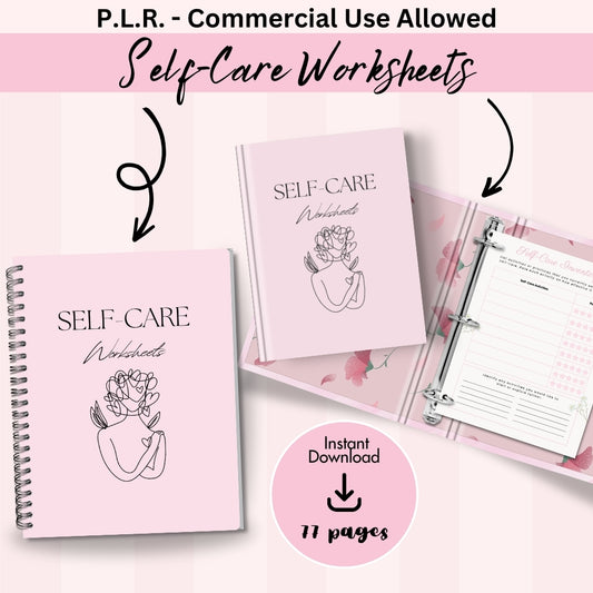 PLR Self-Care Worksheet Set