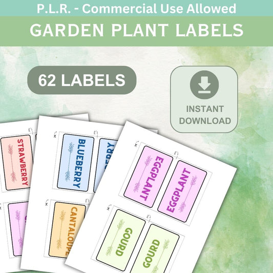 PLR Small Garden Plant Labels
