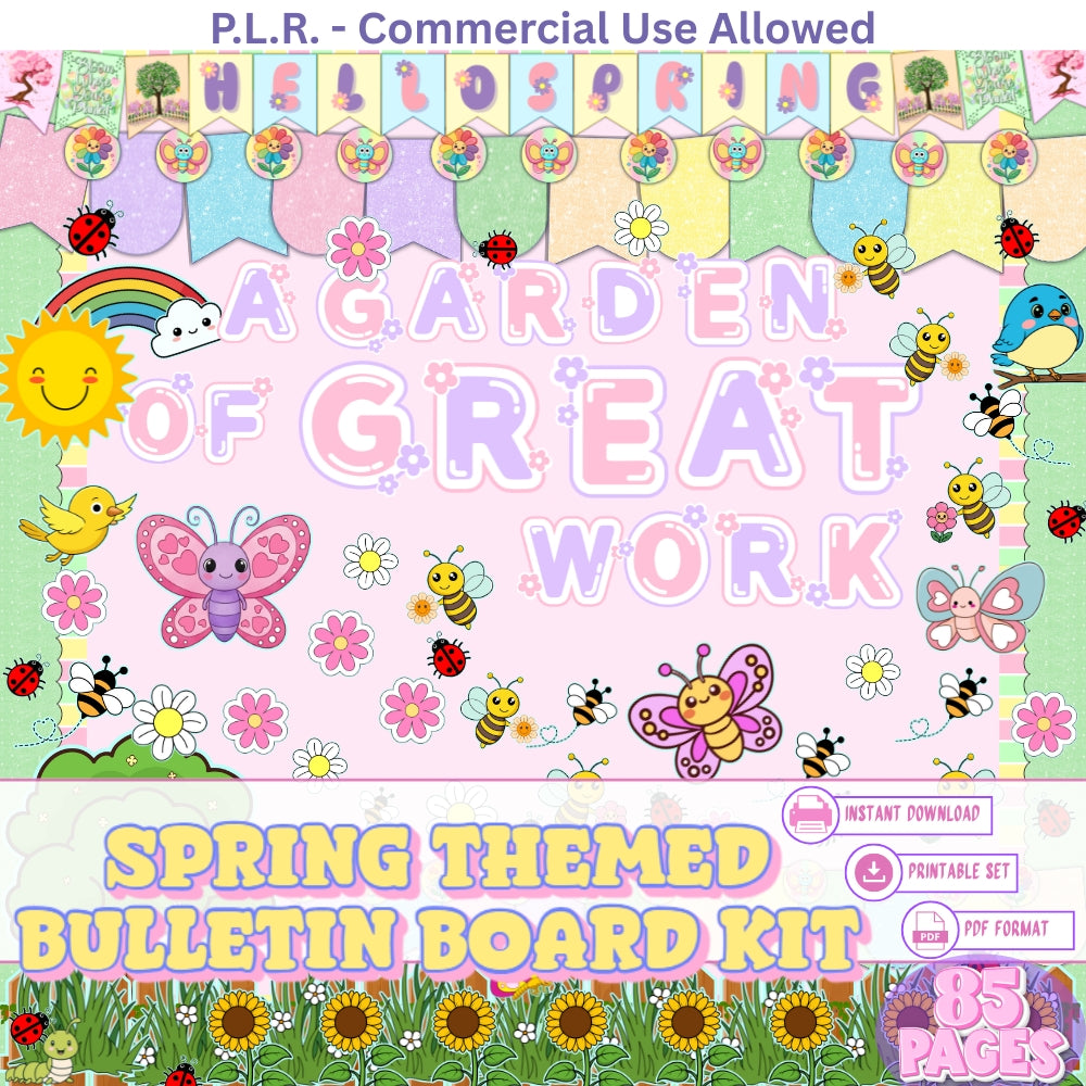 PLR Spring Bulletin Board Kit – plr-printables-store