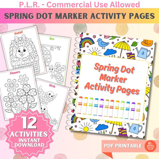 PLR Spring Dot Marker Activity Pages