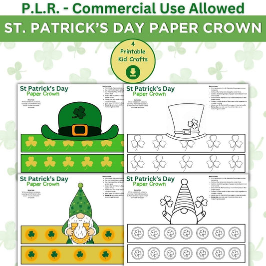 PLR St. Patricks Day Paper Crown